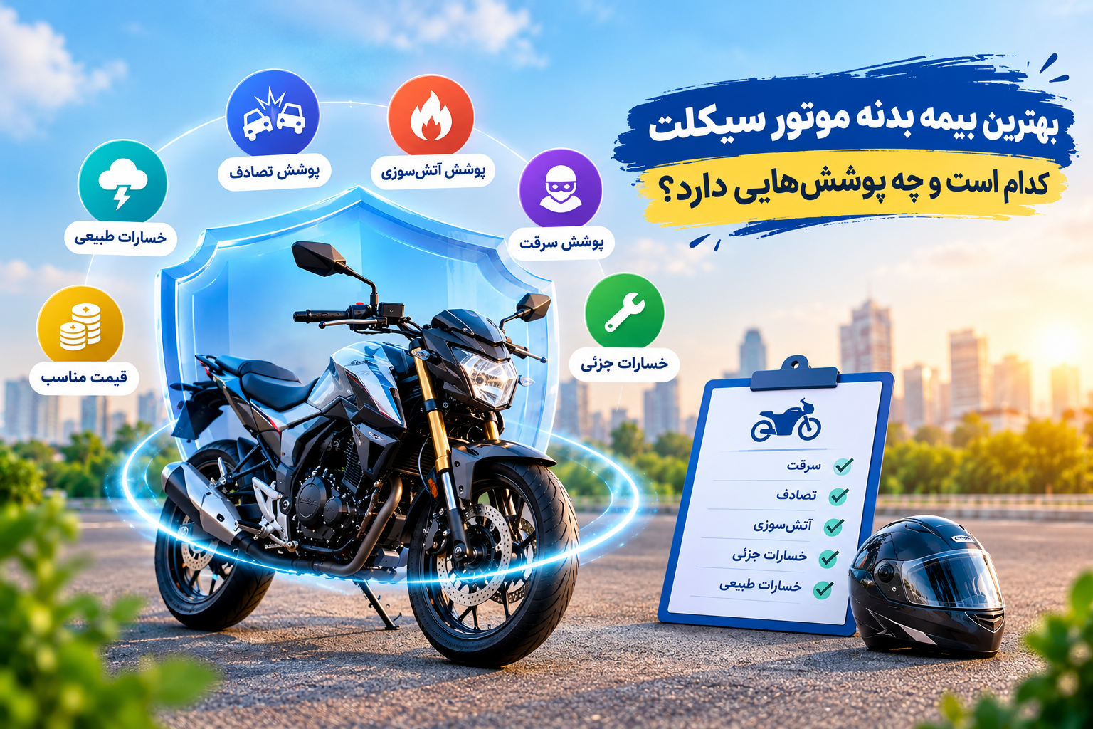 بهترین بیمه بدنه موتور سیکلت کدام است و چه پوشش‌هایی دارد؟